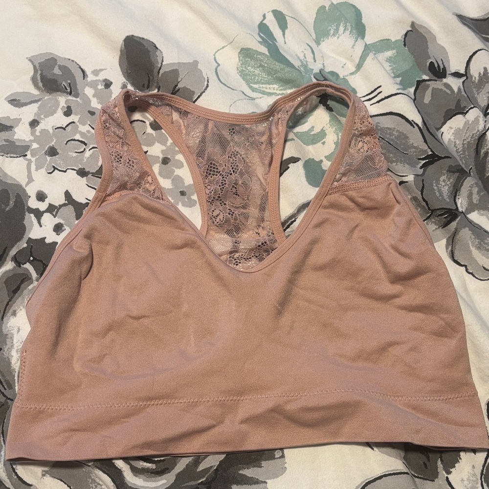 Lace Trimmed Blush Bralette